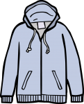 Hooded jacket men freehand drawings
