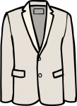 Linen jacket men freehand drawings