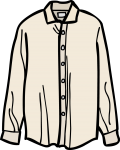 Linen shirt men freehand drawings