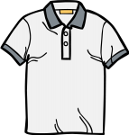 Polo t shirt men freehand drawings