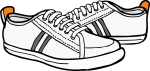 Shoes men freehand drawings