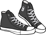 Shoes men freehand drawings