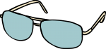 Sunglasses men freehand drawings