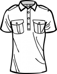 Tennis shirt men freehand drawings