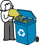 Recycle bin freehand drawings