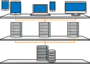 Three Tier Application freehand drawings