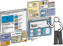 Wireframe freehand drawings