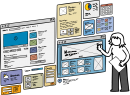 Wireframe freehand drawings