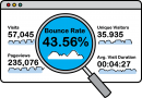 Bounce Rate freehand drawings