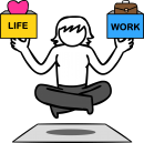 Work Life Balance freehand drawings