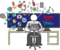 Happy New YearFreehand Image