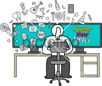 Happy New YearFreehand Image