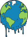 Global warming freehand drawings