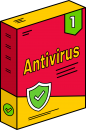 Antivirus freehand drawings