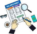 Balance Sheet freehand drawings