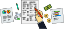 Balance Sheet freehand drawings