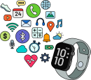 Smart Watch freehand drawings