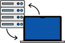 Client Server freehand drawings