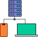 Client Server freehand drawings