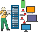 Client Server freehand drawings