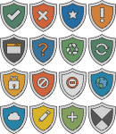 Shield freehand drawings