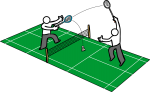 Badminton freehand drawings