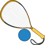 Racketball Racket freehand drawings