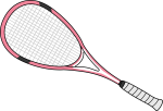 Squash Rackets freehand drawings