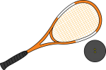 Squash Rackets freehand drawings