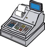 Cash Register freehand drawings