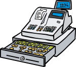 Cash Register freehand drawings