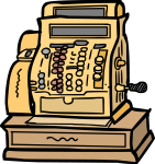 Cash Register freehand drawings