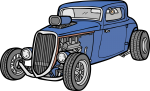 Hot Rod freehand drawings