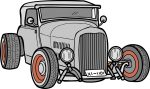 Hot Rod freehand drawings