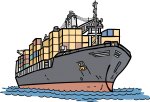 Cargo Ship freehand drawings
