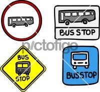 Bus StopFreehand Image