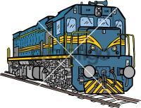 Diesel LocomotiveFreehand Image