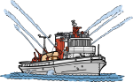 Fire Boat freehand drawings