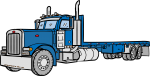 Flatbed Truck freehand drawings