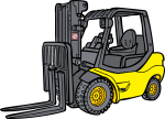 Forklift freehand drawings