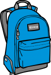 Backpacks freehand drawings