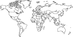 World Map freehand drawings