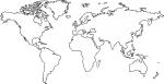 World Map freehand drawings