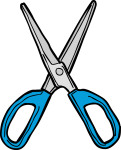 Scissors freehand drawings