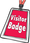 Visitor Badges freehand drawings