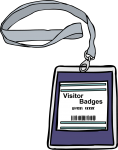Visitor Badges freehand drawings