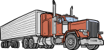 Eighteen Wheeler freehand drawings