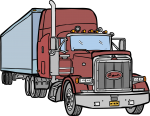 Eighteen Wheeler freehand drawings