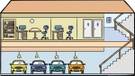 Office Cross Section freehand drawings